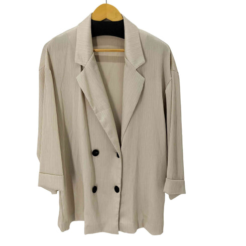 ザラ ZARA ダブルブレストプリーツテーラードジャケット レディース JPN:S
