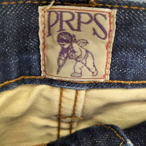 PRPS JEANS 赤耳 ボタンフライ クラッシュデニムパンツ メンズ UK:28-29