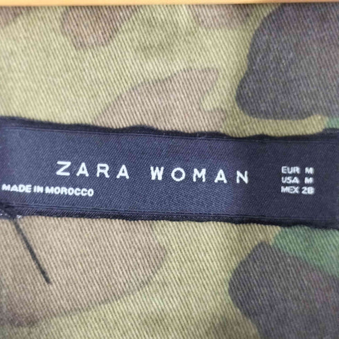 ザラ ZARA ウッドランドカモ パンクロックモッズコート ペンキ加工 レディース import:M
