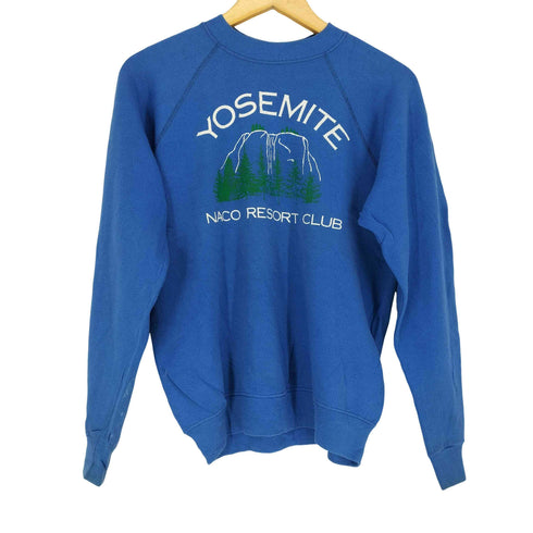 ヘインズ Hanes 80~90S YOSEMITE プリントラグランスウェット メンズ M