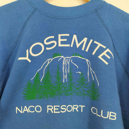 ヘインズ Hanes 80~90S YOSEMITE プリントラグランスウェット メンズ M