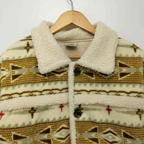 ピコ PIKO オールドピコ 総柄ボアフリースジャケット Hawaiian Longboard Wear Sherpa Jacket メンズ import:M