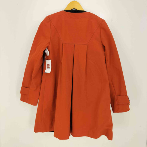 コントワーデコトニエ COMPTOIR DES COTONNIERS ブルガリア製 キャンバス地 ノーカラー ハーフコート レディース 36