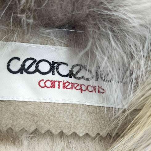 carrieleparis ミックスファー付き クロップド ムートンジャケット レディース
