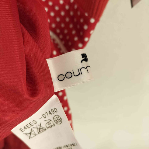 クレージュ courreges コットン リブニット切り替え ドッキングワンピース レディース JPN:38