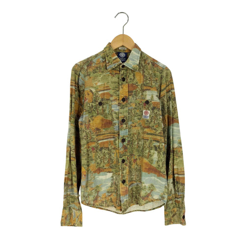 フランクリンマーシャル FRANKLIN&MARSHALL イタリア製 SLIM FIT 総柄 シャツ メンズ import:XS