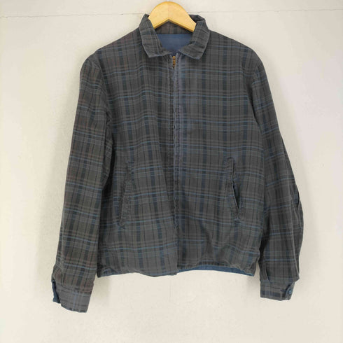 70S TALONジッパー 無地×チェック リバーシブルスウィングトップ メンズ