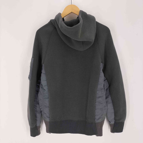 サカイ Sacai Pre Mens Sponge Sweat X Ma-1 Zip Up Hoodie メンズ JPN:1