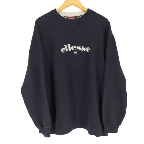 エレッセ ellesse ロゴ刺繍クルーネックスウェット メンズ XL