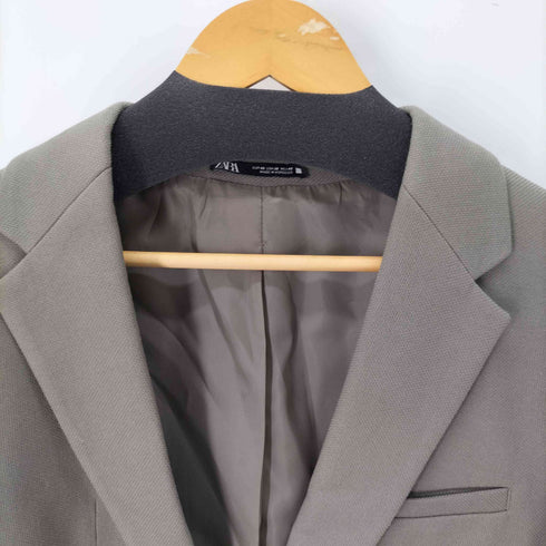 ザラ ZARA テクスチャー スーツ グリーニッシュ 1Bテーラードジャケット メンズ US:38
