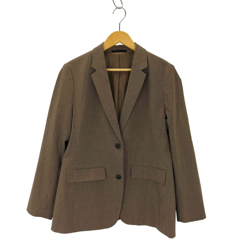 ユニクロ UNIQLO チェック柄テーラードジャケット レディース JPN:L