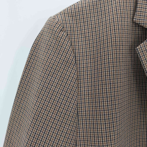 ユニクロ UNIQLO チェック柄テーラードジャケット レディース JPN:L