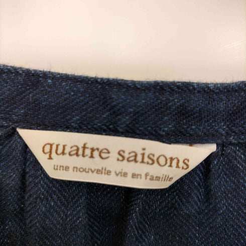 Quatre saisons リネン ヘリンボーン ワンピース レディース