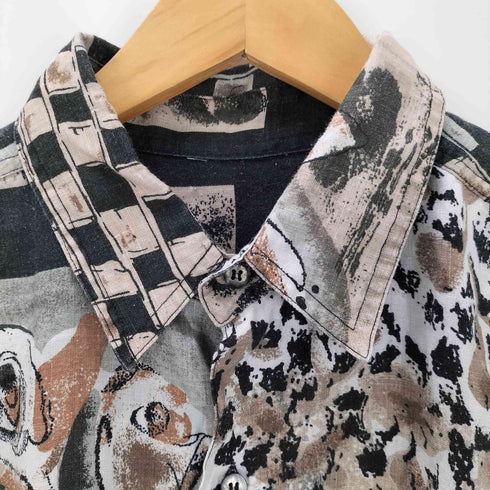 L/S 総柄シャツ メンズ