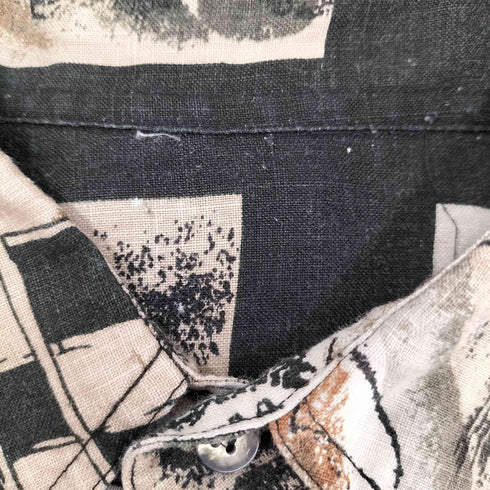L/S 総柄シャツ メンズ