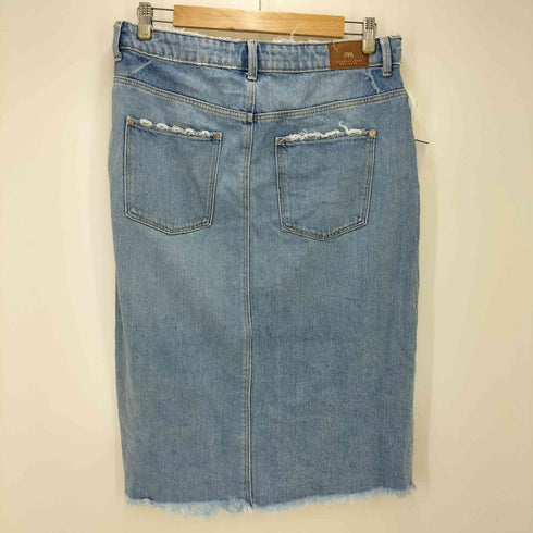 ザラ ZARA ダメージ加工 タイトデニムスカート レディース L