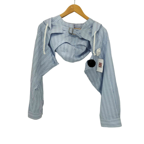 コムデギャルソンシャツ COMME des GARCONS SHIRT 24SS フーデッド ストライプシャツ つけ襟 コレクションピース メンズ