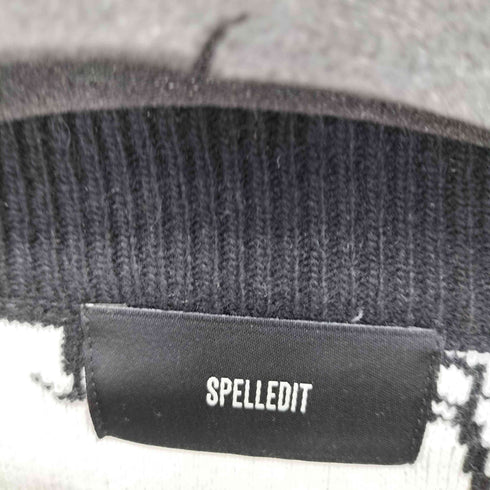SPELLEDIT モノグラムロゴプリントウールニット レディース