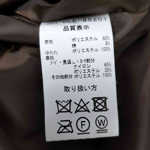 UOMO RADICI 止水ジップ フーデッド 中綿 ジャケット メンズ JPN:L