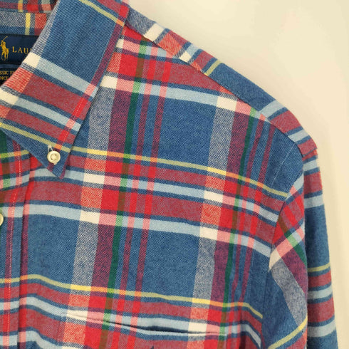 ラルフローレン RALPH LAUREN CLASSIC FIT ポニー刺繍 ボタンダウンチェックシャツ メンズ import:L