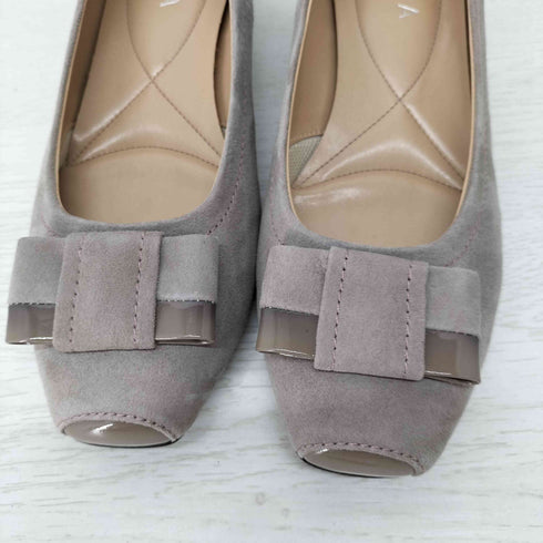ダイアナ DIANA リボンデザインパンプス トープ シルキー レディース JPN:24