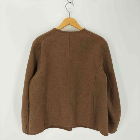 ユニクロプラスジェイ UNIQLO+J ダブルフェイス ノーカラー ウール ジャケット レディース JPN:L