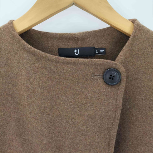 ユニクロプラスジェイ UNIQLO+J ダブルフェイス ノーカラー ウール ジャケット レディース JPN:L