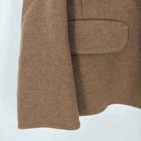 ユニクロプラスジェイ UNIQLO+J ダブルフェイス ノーカラー ウール ジャケット レディース JPN:L