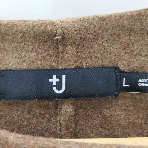 ユニクロプラスジェイ UNIQLO+J ダブルフェイス ノーカラー ウール ジャケット レディース JPN:L