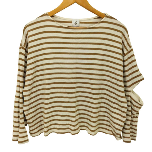 ロクビューティーアンドユースユナイテッドアローズ 6 BEAUTY & YOUTH UNITED ARROWS BORDER SLIT SLEEVE PULLOVER レディース 36