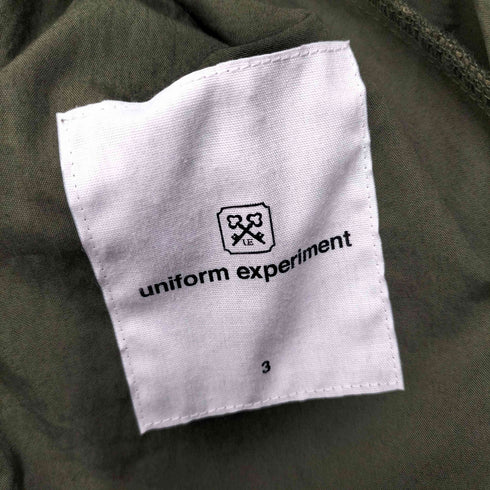 ユニフォームエクスペリメント uniform experiment 11SS ロゴ ワッペン コットンナイロン モッズコート メンズ JPN:3