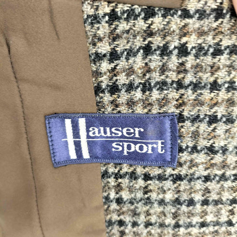 HAUSER SPORT 2Bくるみボタン千鳥格子背抜きテーラードジャケット メンズ import:L