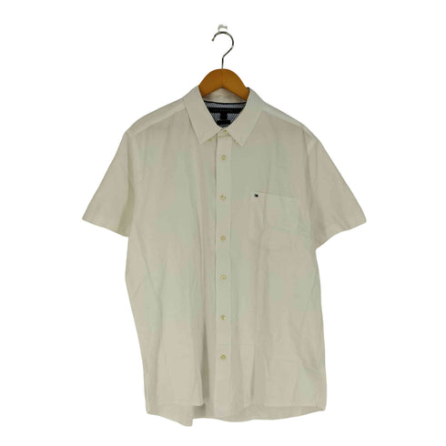 トミーヒルフィガー TOMMY HILFIGER CLASSIC FIT ロゴ刺繍 ボタンダウン シャツ メンズ import:L