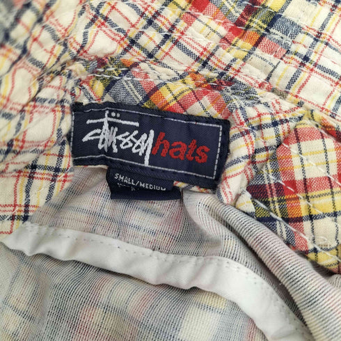 ステューシー Stussy 紺タグ チェック バケットハット メンズ