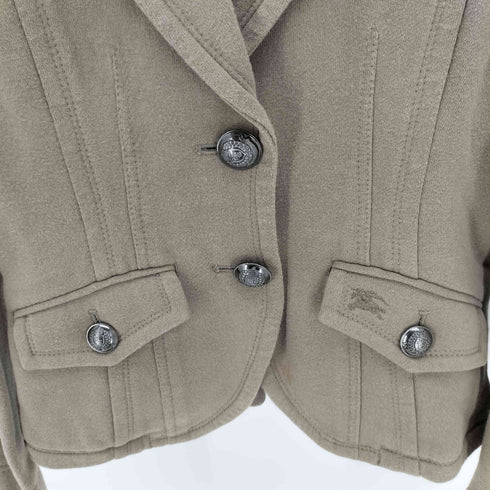 バーバリーブルーレーベル BURBERRY BLUE LABEL デザインボタン テーラードジャケット レディース EUR:38