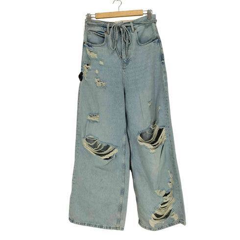 ザラ ZARA ダメージ加工ワイドデニムパンツ メンズ 29