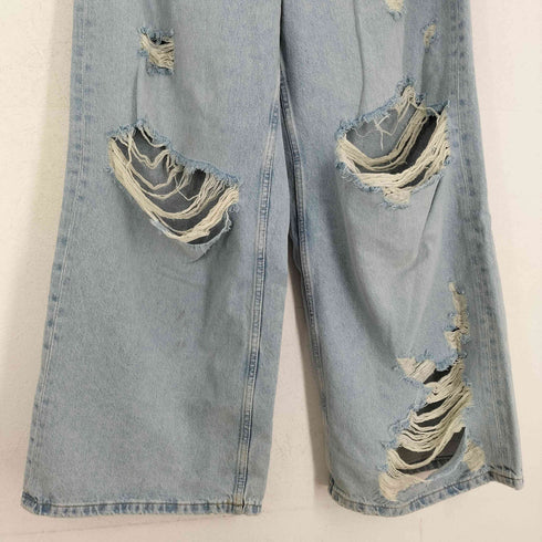 ザラ ZARA ダメージ加工ワイドデニムパンツ メンズ 29