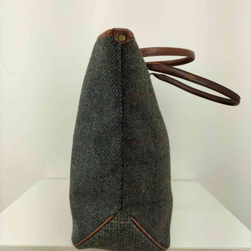 ハリスツイード Harris Tweed ウールチェックトートバッグ メンズ