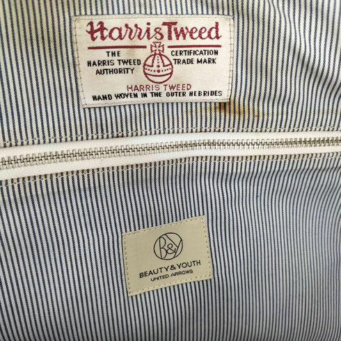 ハリスツイード Harris Tweed ウールチェックトートバッグ メンズ
