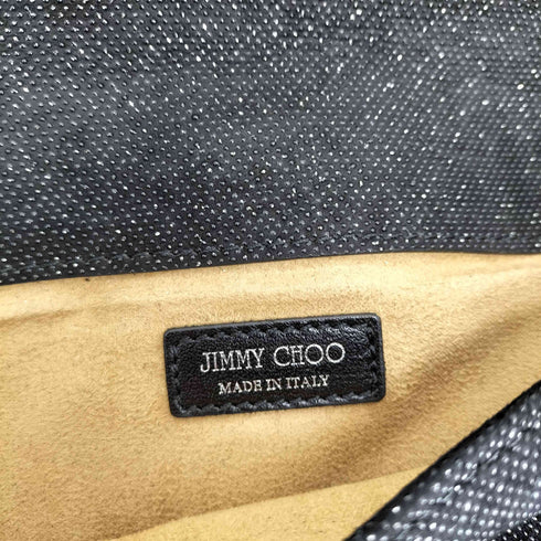 ジミーチュウ JIMMY CHOO スタースタッズ装飾ラメ糸混クラッチバッグ メンズ