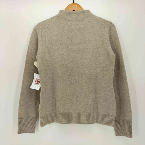 ハナエモリ HANAE MORI ロゴプレート カシミヤ混 ウール モックネック ニット レディース JPN:M