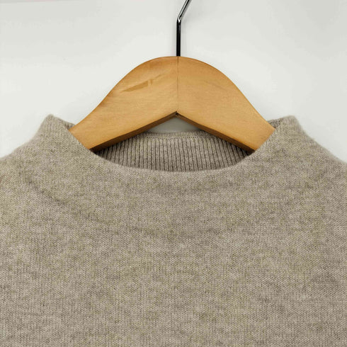 ハナエモリ HANAE MORI ロゴプレート カシミヤ混 ウール モックネック ニット レディース JPN:M