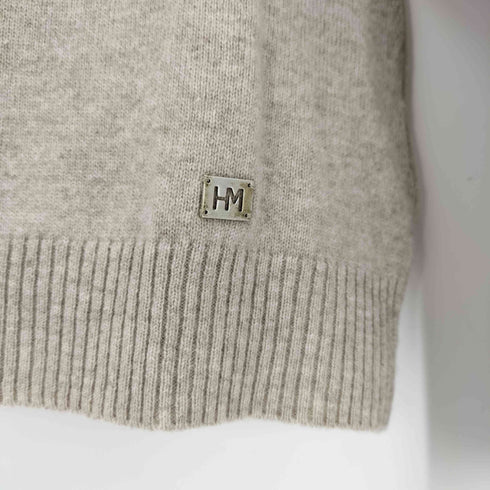 ハナエモリ HANAE MORI ロゴプレート カシミヤ混 ウール モックネック ニット レディース JPN:M