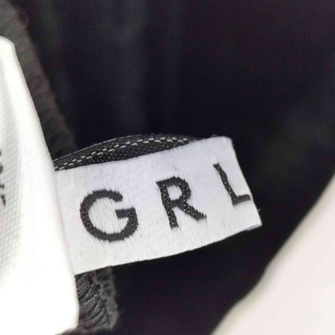 グレイル GRL 異素材ドット柄ハイネックシャーリングフレアワンピース レディース JPN:L