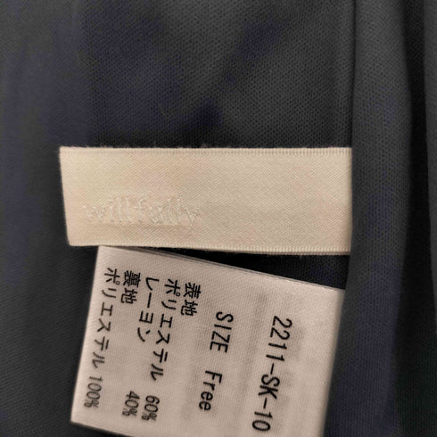 ウィルフリー willfully jacquard weave placement pencil knit SK レディース FREE