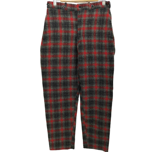 ジョンソンウーレンミルズ Johnson Woolen Mills 80-90s チェック柄 ウール混 ストレートパンツ メンズ 10