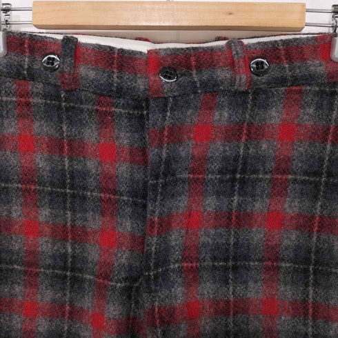 ジョンソンウーレンミルズ Johnson Woolen Mills 80-90s チェック柄 ウール混 ストレートパンツ メンズ 10