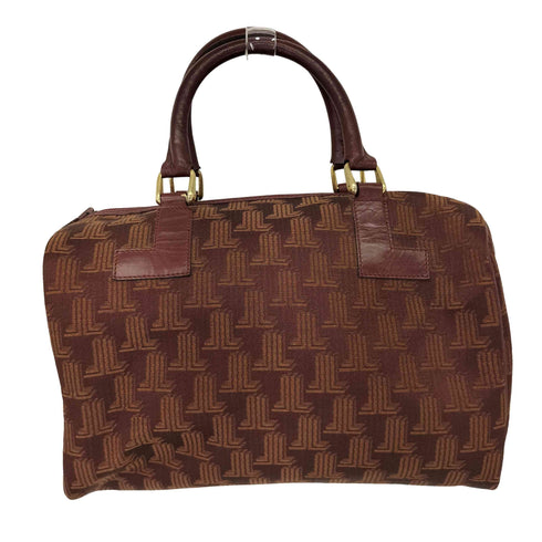 ランバン パリ LANVIN PARIS MADE IN FRANCE ジャガードモノグラムロゴ ミニボストンバッグ レディース