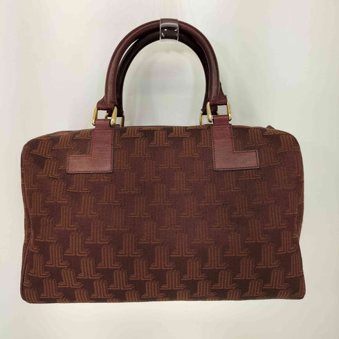ランバン パリ LANVIN PARIS MADE IN FRANCE ジャガードモノグラムロゴ ミニボストンバッグ レディース