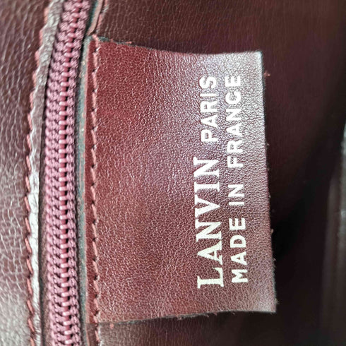 ランバン パリ LANVIN PARIS MADE IN FRANCE ジャガードモノグラムロゴ ミニボストンバッグ レディース